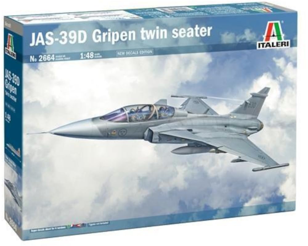 

PLATZ Italeri 1/48 Масштаб Шведский JAS39 Gripen Двухместный Пластиковый Набор Модели IT2664 (Самолет)