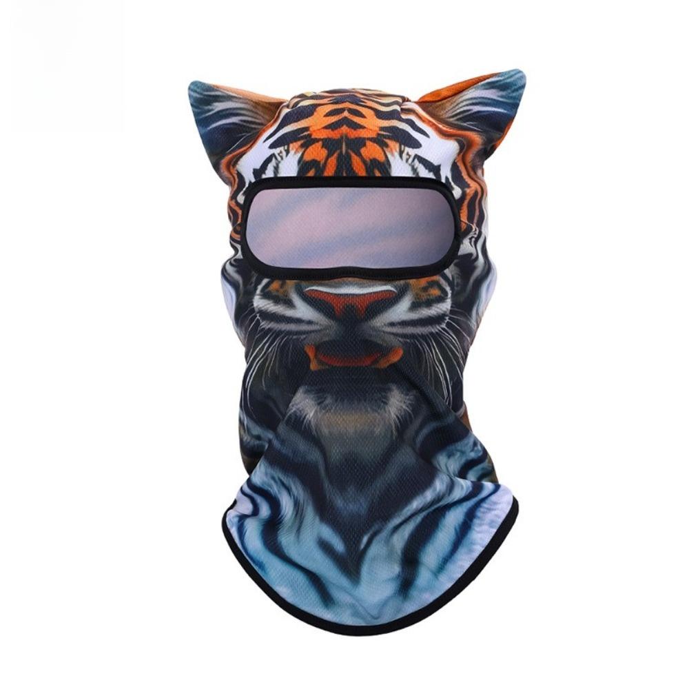 3D Animal Print Full Face Mask Ice Silk Cooling Face Mask Cooling Balaclava Mask For Skiing