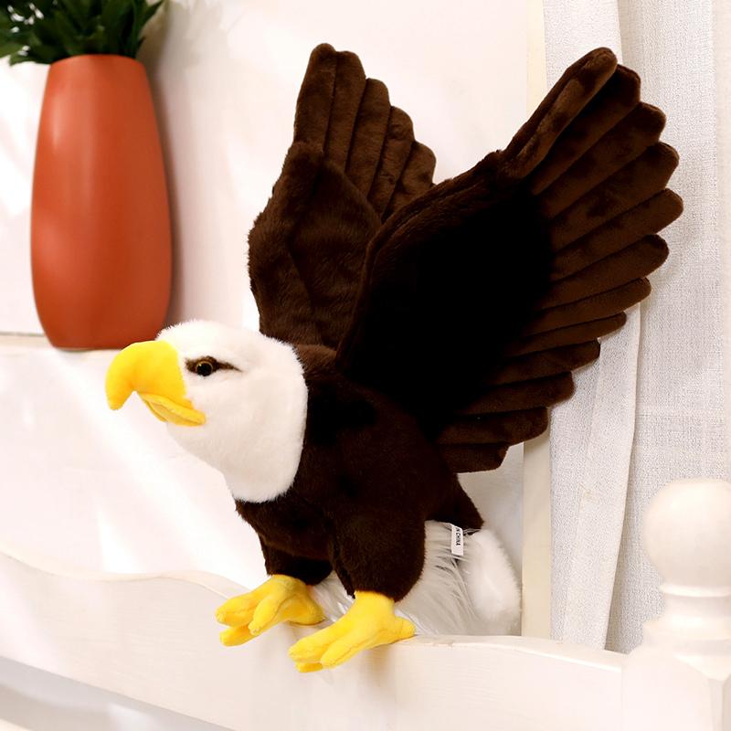 Muñeco de Pájaro Águila Calva Blanca Simulada Peluche Animal Salvaje Volador del Bosque Alas Grandes Peluche Decoración Hogar Oficina Regalo para Hombres