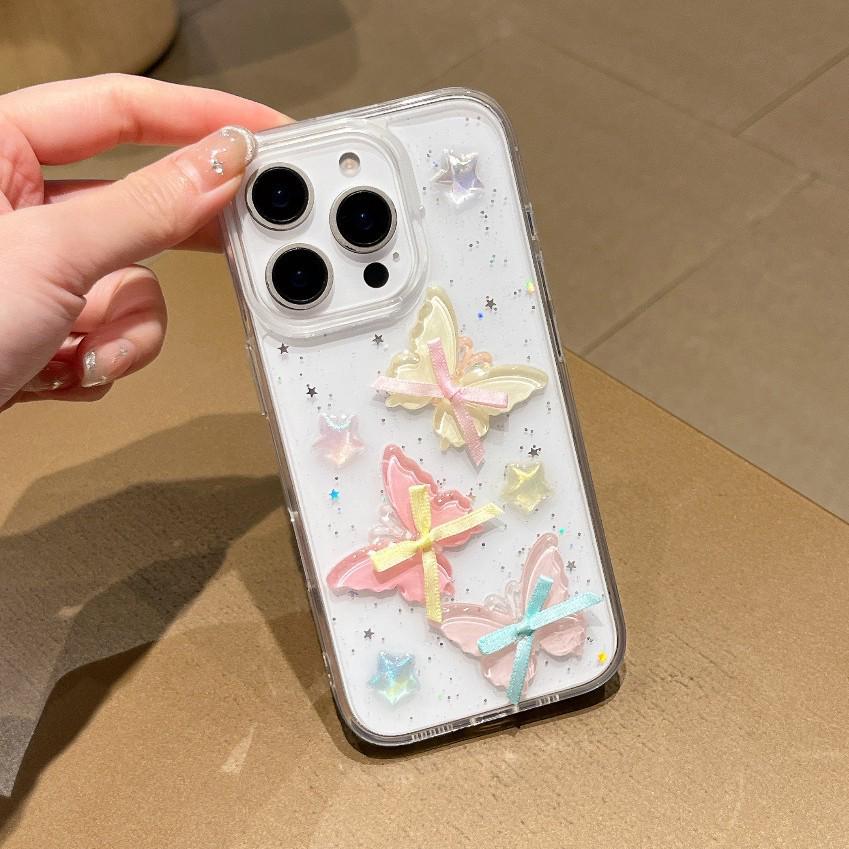 High-End 3-Color Ribbon Bow Case for iPhone 17 Air and Apple 16 Pro Max