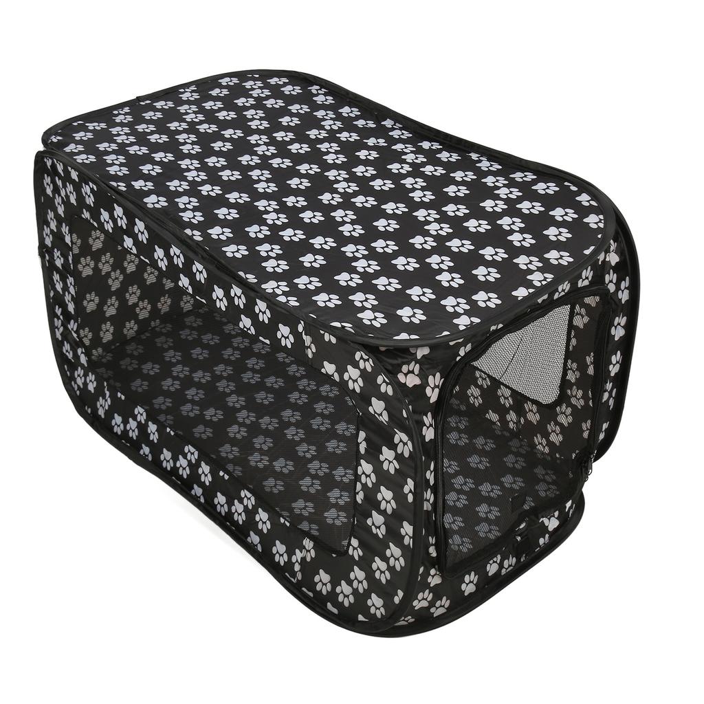 Tenda Pieghevole per Cani Pop-Up Rettangolare Spazio Ampio Traspirante Portatile Kennel per Sedile Auto Parco Giochi per Animali Domestici Cani Gatti