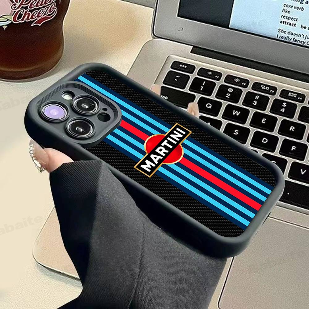 MartiniES Racing For IPhone 17 Pro Max 13 16 15 11 12 14 Plus Shockproof Soft Phone Cover