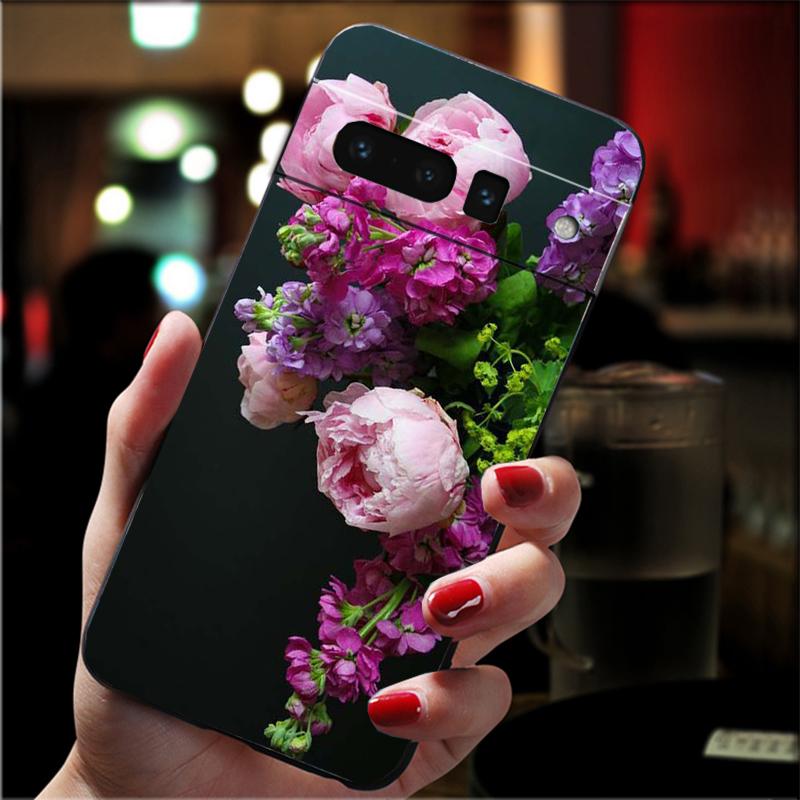 Phone Case For Google Pixel 10 9 Pro XL 9A 8 7 6 Pro Pixel 8A 7A 6A Pixel 8 7 6 5 Peony Flower