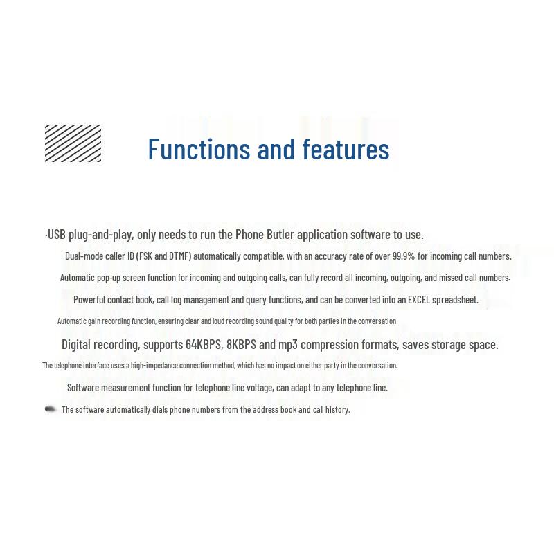 AOFENG TX01 USB 1-Channel Telephone Recording Box (CN version)