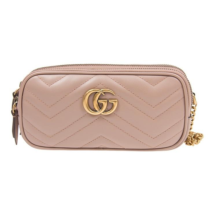 

GUCCI GG Marmont series Marmont gold logo chain quilted leather single shoulder messenger bag mini women s pink One Size-Basic Set (Bag+Dust Bag)