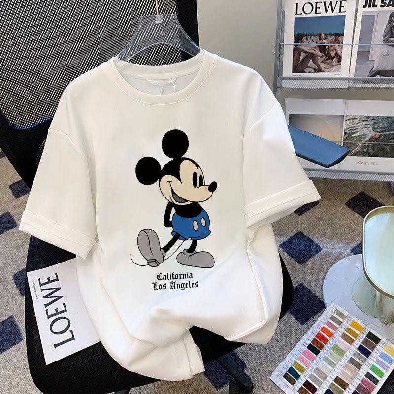 

Miniso Футболка с принтом Микки Мауса Disney Белая Хлопковая Свободная и Удобная Повседневная Футболка Винтажная Универсальная Хит Продаж Топы S