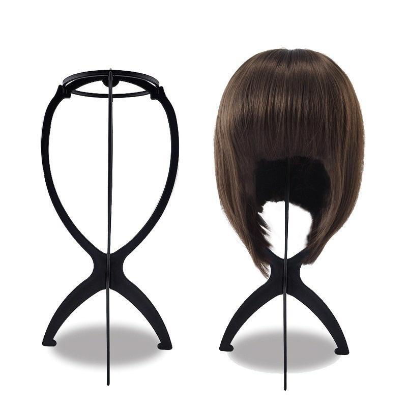 Plastic Folding Stable Durable Hat Display Wig Stand Mannequin Head Stand Portable Folding Beauty Hair Accessories Wig Stand
