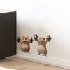 Cartoon Hamster with Dumbbell Wall Stickers, Workout Theme Removable Self-Adhesive for Kids Room & Living Room Decor