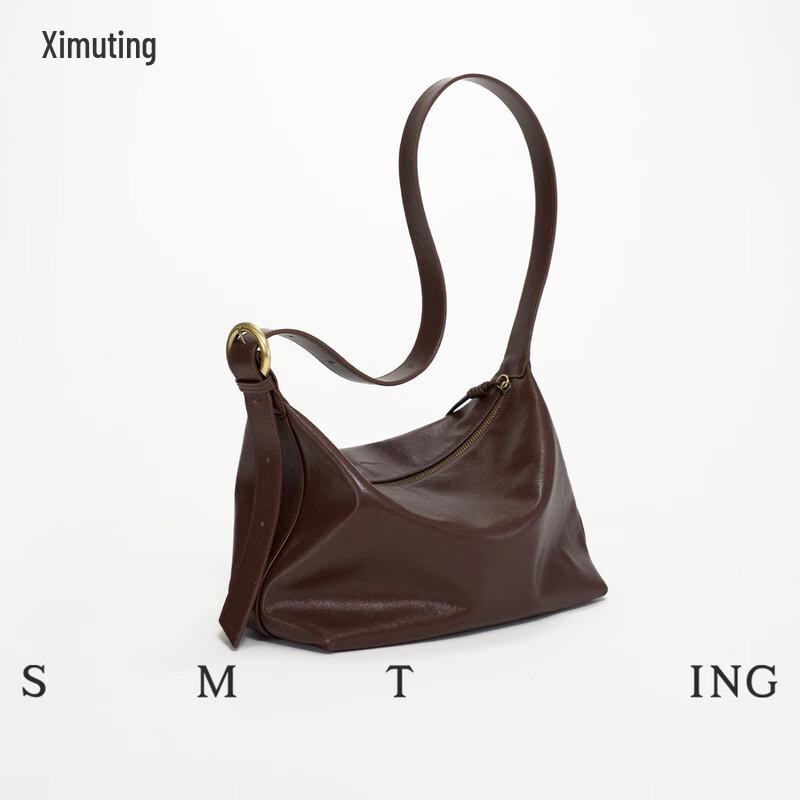 Ximuting Milk Candy First Layer Cowhide Tote Crossbody Bag
