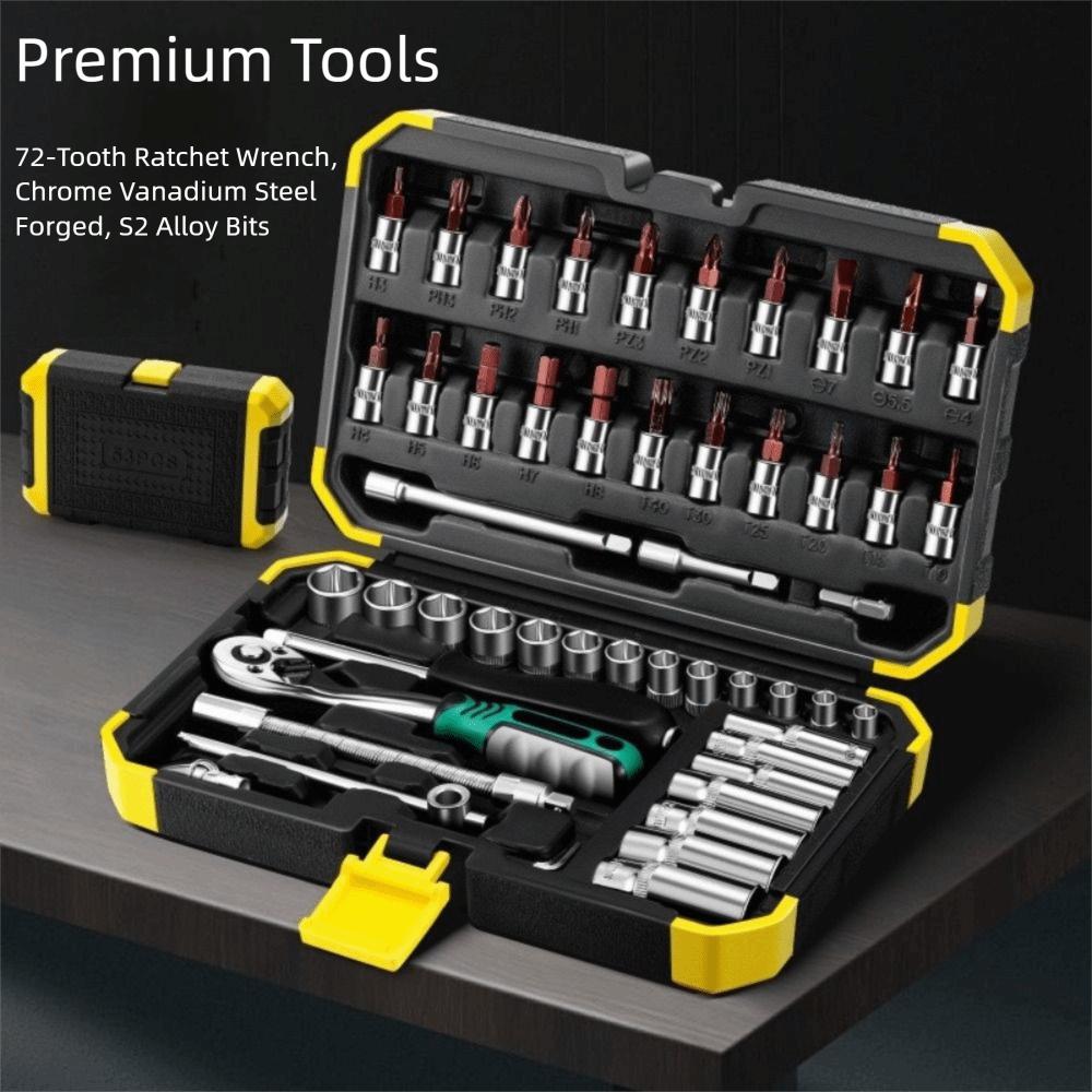 Extension Bar Socket Wrench Set 24/72 Tooth Ratcheting Wrench Set Quick Set Toolbox  Auto Repairing