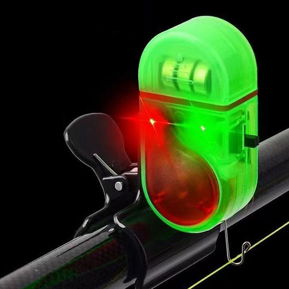 Fishing Bite Alarm with LED Light, Clip On Fish Rod Electronic Fish Bite Alarm Sound Bite Alert Bell with LED Lights