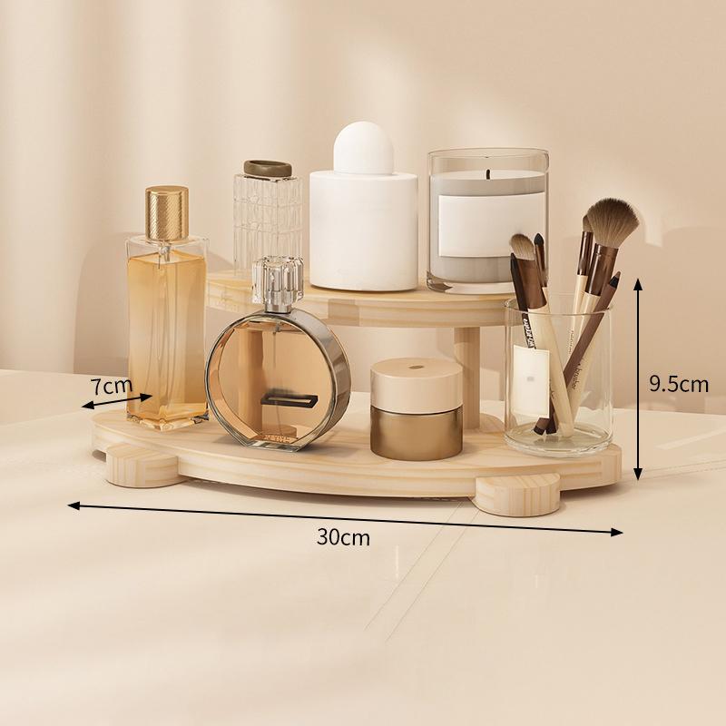 Two/Three Layer Wood Display Stand Toy Blind Box Organizer Cosmetic Perfume Display Shelf Organization Storage Decoration Holder