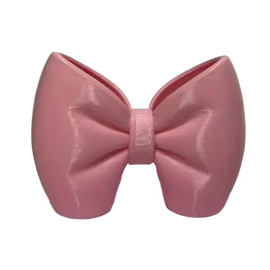 Bow Toothbrush Holder 3D Printed Pink White Bowknot Toothbrush Toothpaste Organizer Bathroom Decoration Multi-functional Desktop Storage Box