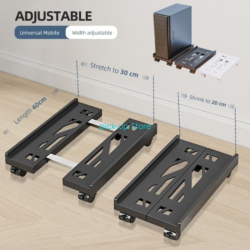 Q5WA Mobile Computer Tower Stand With Wheel And Ventilation For Easy Movement