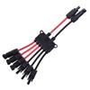 Y Branch Connector for Solar Panels 2 to 4/6/8 Parallel Connection Red Black Cable Photovoltaic System Wiring Accessories