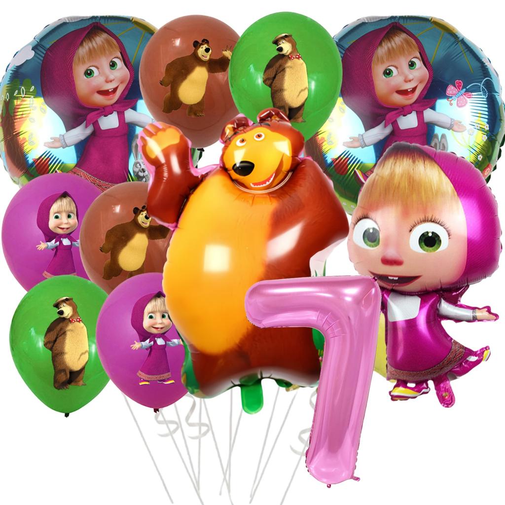 Mädchen und Bär Geburtstagsdekorationen Einweggeschirr Tischdecke Becher Teller Serviette Ballons Babyparty Kinder Partygeschenke