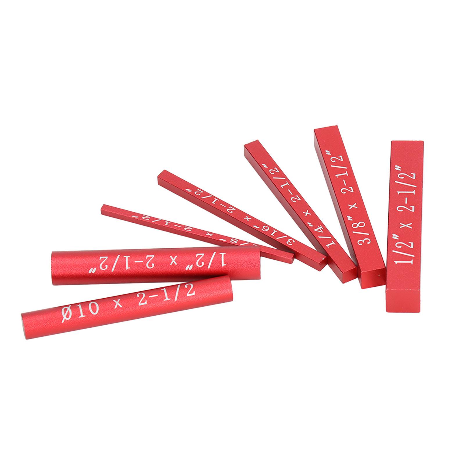 

7 шт. Набор калибровочных блоков из алюминиевого сплава с черным анодированным покрытием, инструмент для деревообработки для измерений, черный