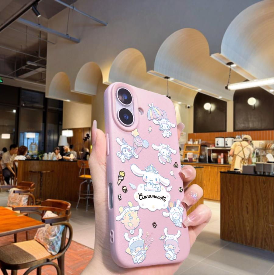 Cartoon Cute Sanrio Leather Texture Case for Apple 14/16