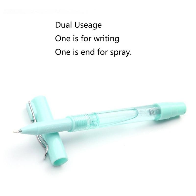 2/4Pcs Spray Pen Portable Refillable  Spray Bottle Writing Pens School Office Gel Pens Students Supply Color Random