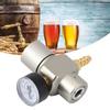 3/8in Quick Connector CO2 Mini Regulator Pressure Gauge for Soda Container Beer Keg