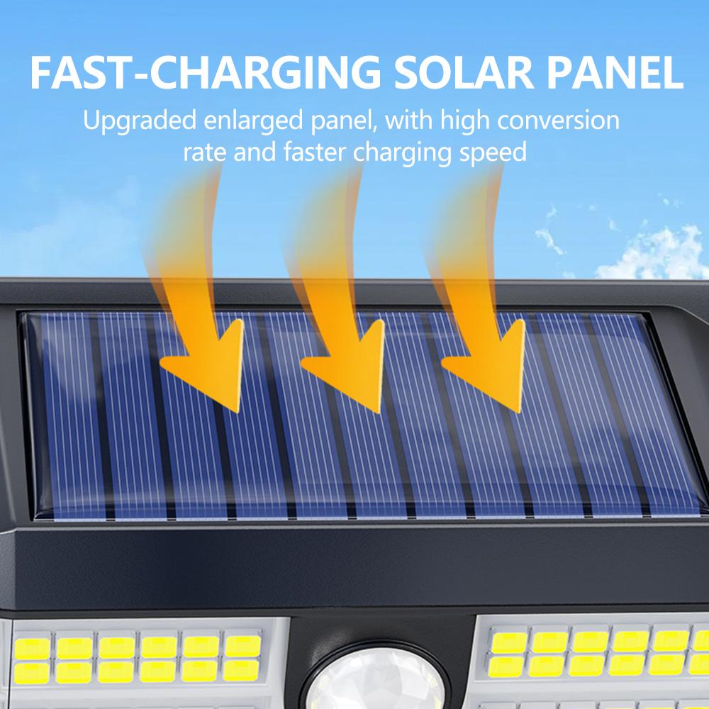 LED Solar Lights Outdoor 178 LED Solar Security Lights Motion Sensor 270ºWide Angle IP65 Waterproof Garden Courtyard Fence