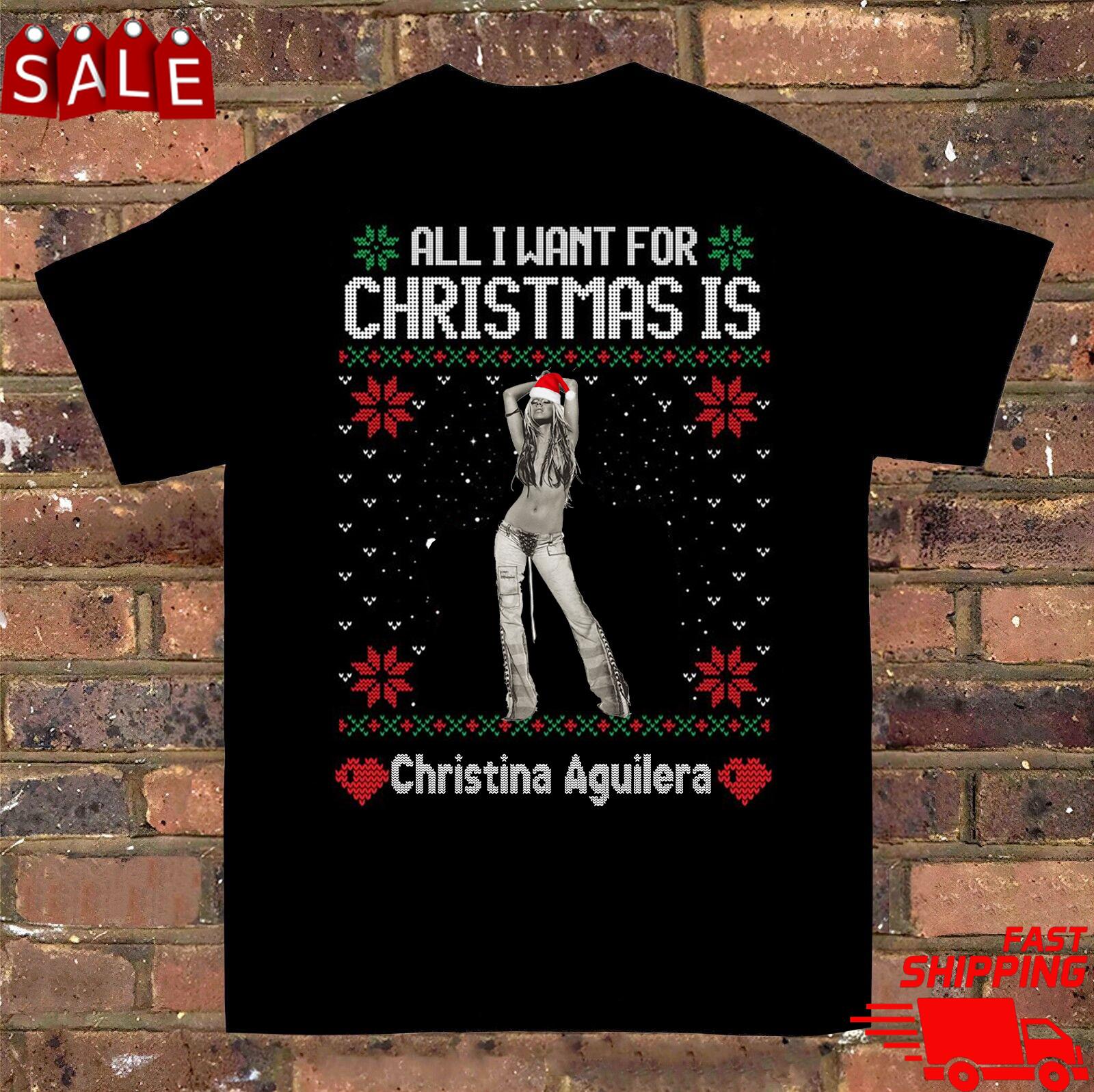 Christina Aguilera Xmas Christmas Gift 2025 Shirt Hot New NI154 FREE SHIPPING XXXXL