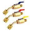 A2L R-32 R-454B Valve Adapter 1/4" Female Flare1/4" Left-Hand Female Ball Valve Refrigeration Charging Hoses Engine Parts