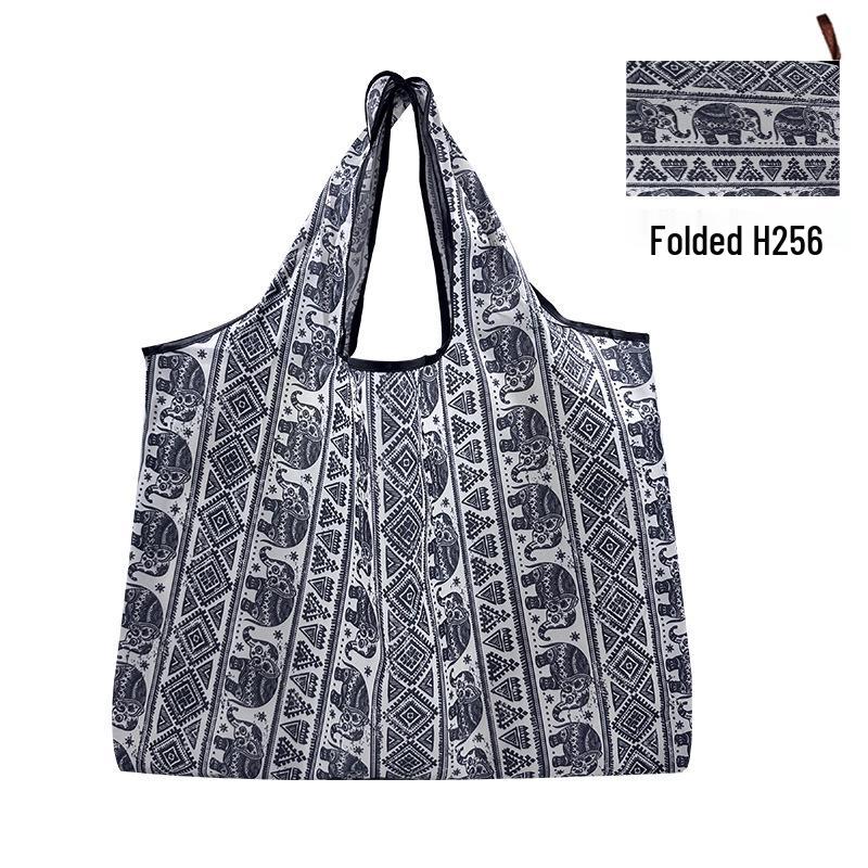 New Arrival: Eco-Friendly Foldable Oxford Cloth Tote - Large Capacity, Creative Portable Shopping Bag with Print Design.