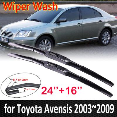 Lâmina de limpador de carro para Toyota Avensis T250 T25 2003 ~ 2009 Limpadores de para-brisa dianteiro Produtos de carro 2004 2005 2006 2007