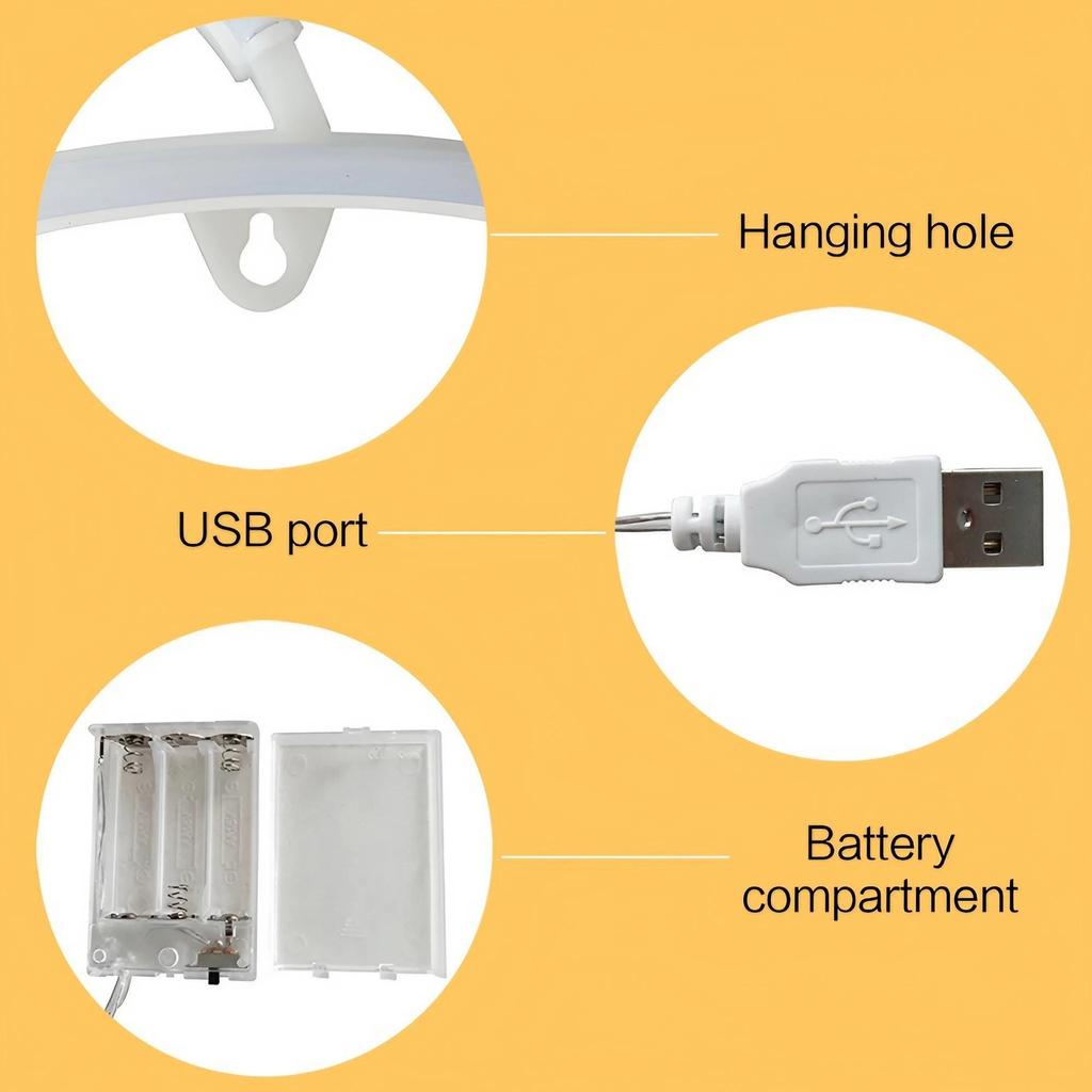 Creative LED Lightning Shape Festival Home Atmosphere Lamp Stylish Neon Style Multicolor Light Decor