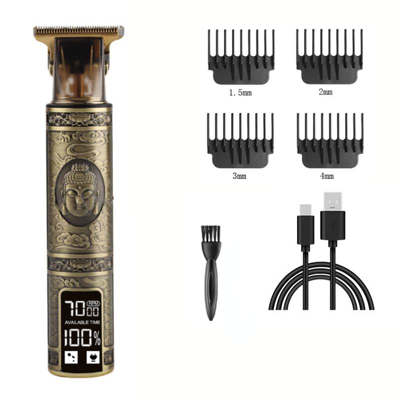 Ganzmetall Vintage T9 Maschine Damen Haarschneidemaschine Friseur Professionelle Haarschneidemaschine 0 mm Nasen- und Ohrentrimmer Finish Man