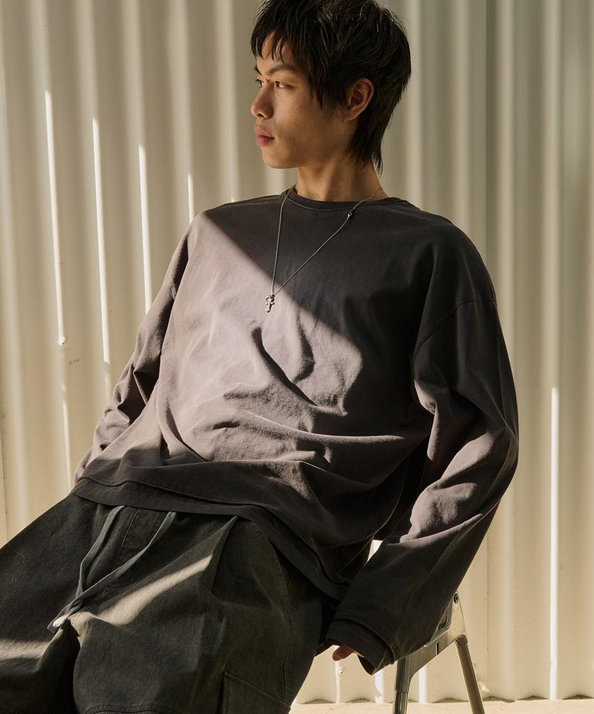 Desiledeu Raw Washed Long Sleeve T-Shirt-Fask5102B09