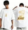 2026 Men Black Racing Style Graphic T Shirt Front And Back Print Oneck Short Sleeve Streetwear Casual Tees For Men