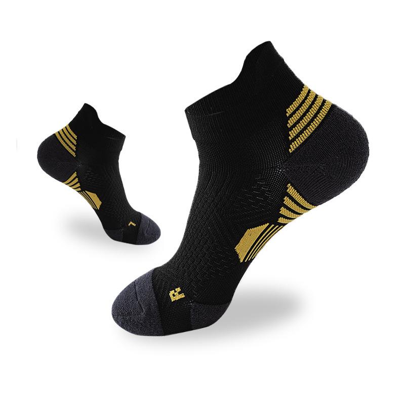 Men's Thickened Non-Slip Athletic Socks for Running, Short Fitness, and Badminton