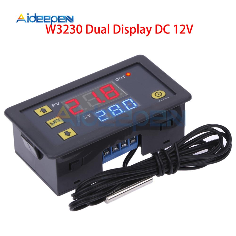 

W3230 AC 110V-220V DC12V 24V Digital Thermostat Temperature Controller Regulator Heating Cooling Control Instruments LED Display