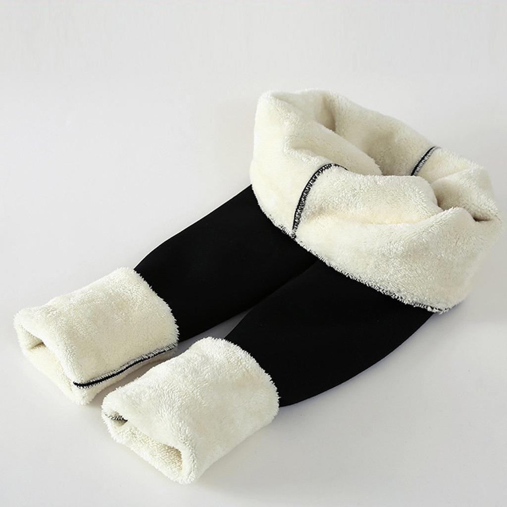 DDOBB Leggings Termici Invernali Donna A Vita Alta, Con Interno In Pile, Neri, Taglia 38/44