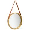 Day and Night - Day and Night Wall Mirror with Golden Strap 50 Cm