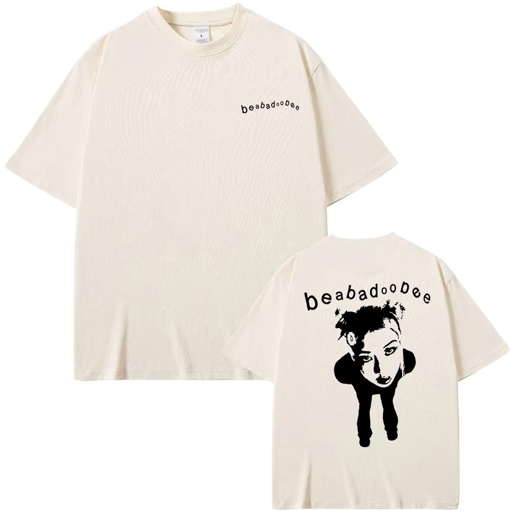 Singer Beabadoobee Double Sided Print Tshirts Men Women Fashion Casual Oversized T-shirt Streetwear Male Cotton T Shirt Fan Gift
