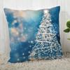 45x45cm Decorative Polyester Pillowcase Merry Christmas Christmas Tree Square Zipper Pillowcase Autumn Pillowcase