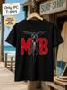 1pc Men'S Graphic T-Shirt MTB Mountain Bike Theme Short Sleeve Crew Neck [Solely 1pc T-SHIRT]