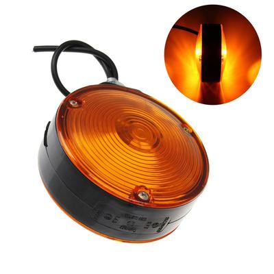 1/2 stücke Anhänger Lkw Lollipop Ohrring Bernstein/Orange Spiegel Seite Marker Lampe Licht 12V/24V Lkw anhänger Lkw Wohnwagen Van