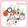 Creative Leather Fruit Series Access Card Holder & Airtag Keychain Charm
