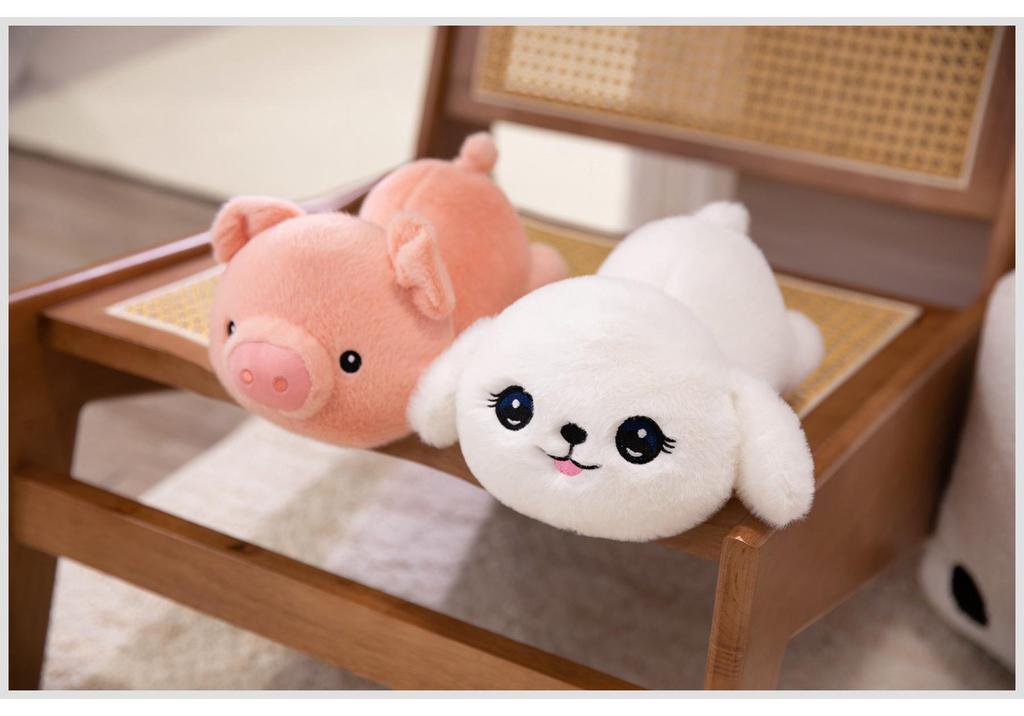 Adorable Plush Toy: Pig, Elephant, Bear, and Dog Sleeping Pillows for Children