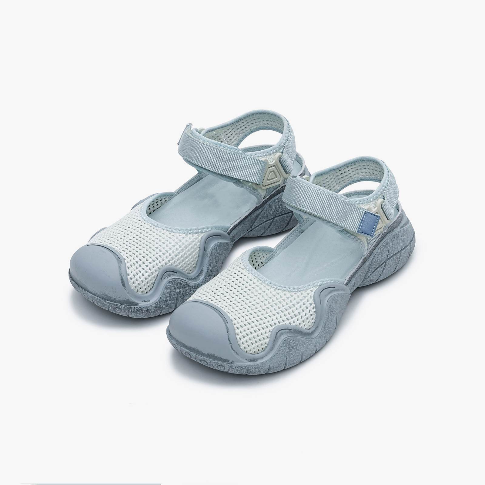 

Уродливые милые римские сандалии с большой головой женские 2025 новые удобные и легкие универсальные повседневные спортивные туфли на липучках 40 синий