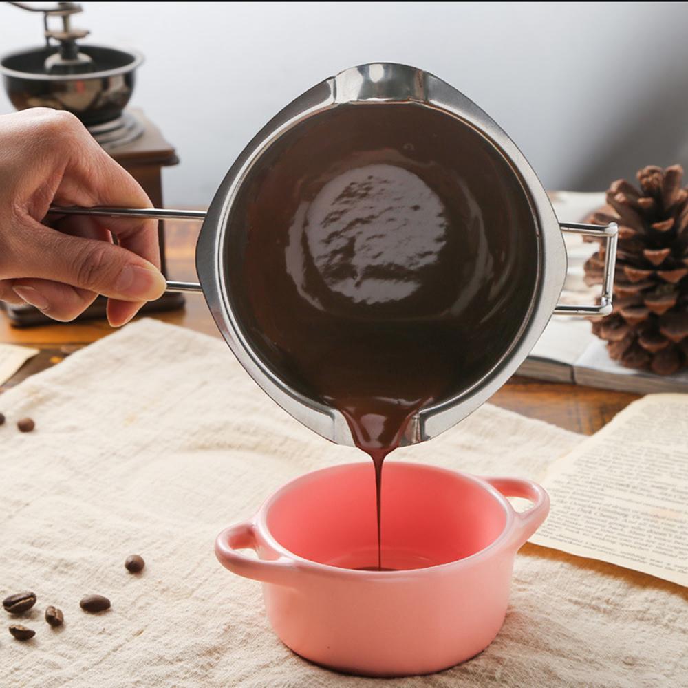 304 Stainless Steel Cheese Pot For Household Baking Chocolate Butter Sugar Melting Pot Heating Small Milk Pot Kitchen Waterproof