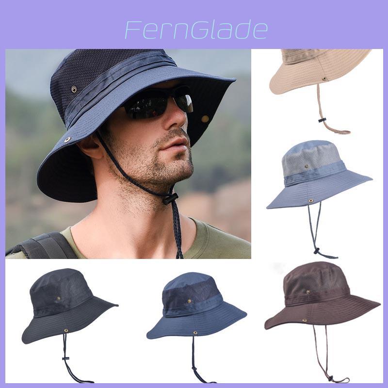 Mens Outdoor Windproof Bucket Hat With Button Brim Perfect For Fishing And Hiking