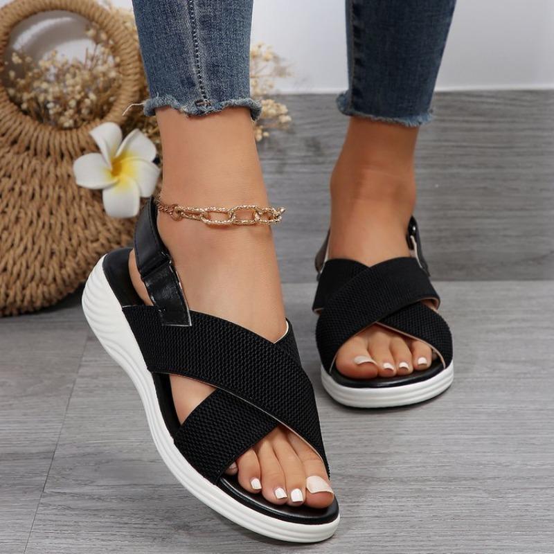 Fashion Sandals Female 2025 Summer New Fashion Women's Sandals Solid Open Toe Lightweight Beach Outdoor Shoes for Women Zapatos De Mujer
