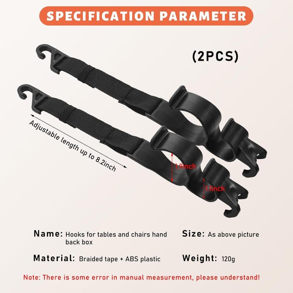 2er-Pack robuster 15 kg Auto-Kopfstützen-Haken-Organizer – universeller Mehrzweck-Aufbewahrungsbügel für Taschen, Regenschirme und Flaschen
