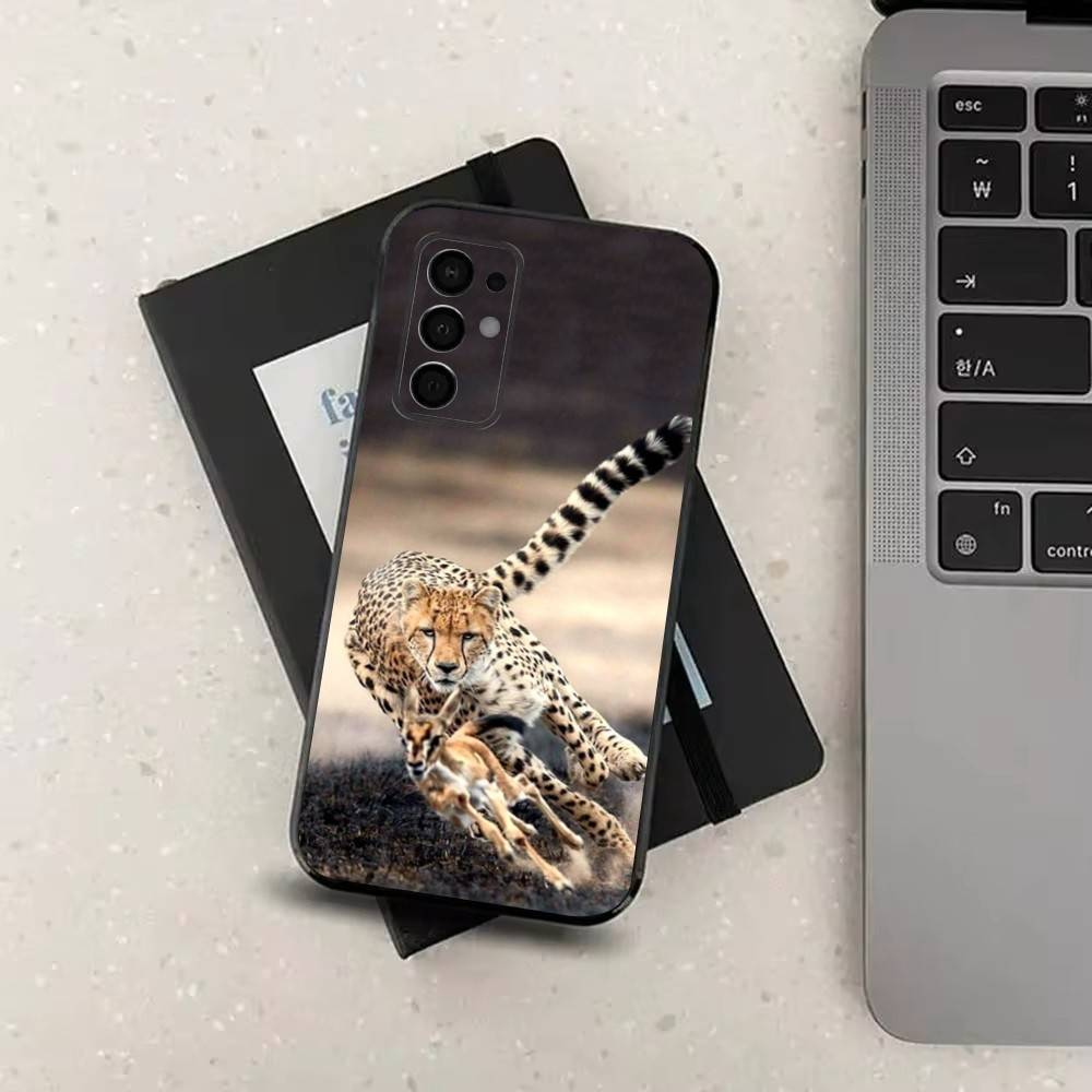 Cool Leopard  For Samsung Galaxy A73,31,8,9,52,J7,22,Note,72,41,71,53,32,Soft Black Silicone Cover Case