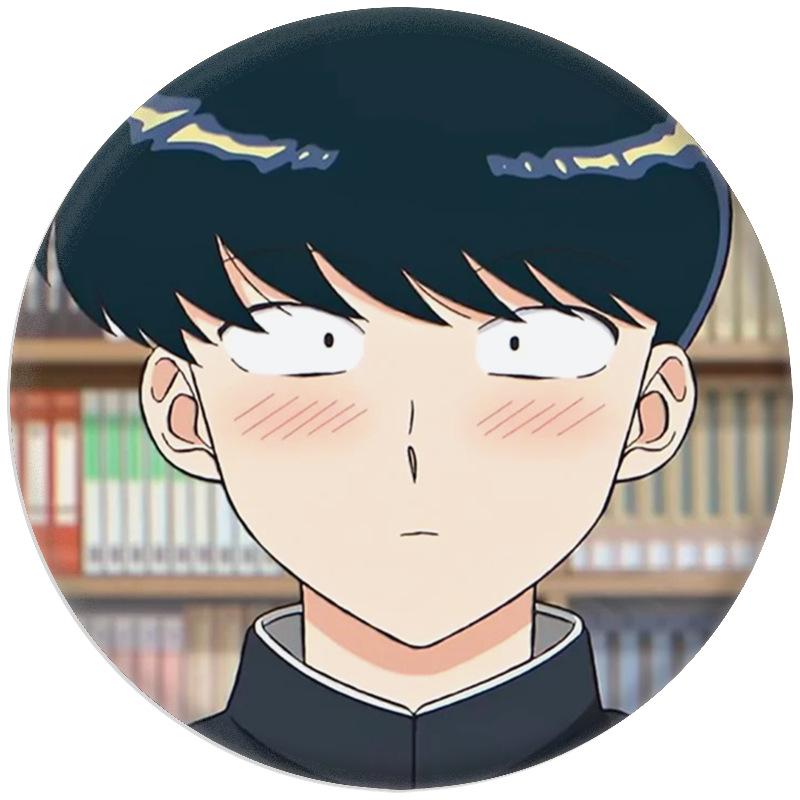 Nakamura-kun Badge Mirror Keychain Tin Pendant - Japanese Anime Merchandise Badge